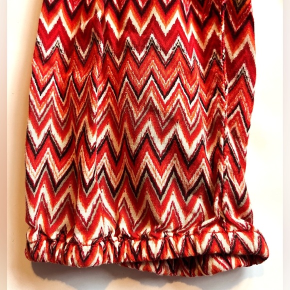 Lucky Brand Live in Love Women’s Chevron Patterned Red Blouse Size Small - Picture 9 of 12